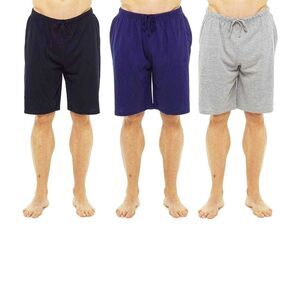 Keanu Mens Lounge Shorts (Pack of 3) / Black/Navy/Gray